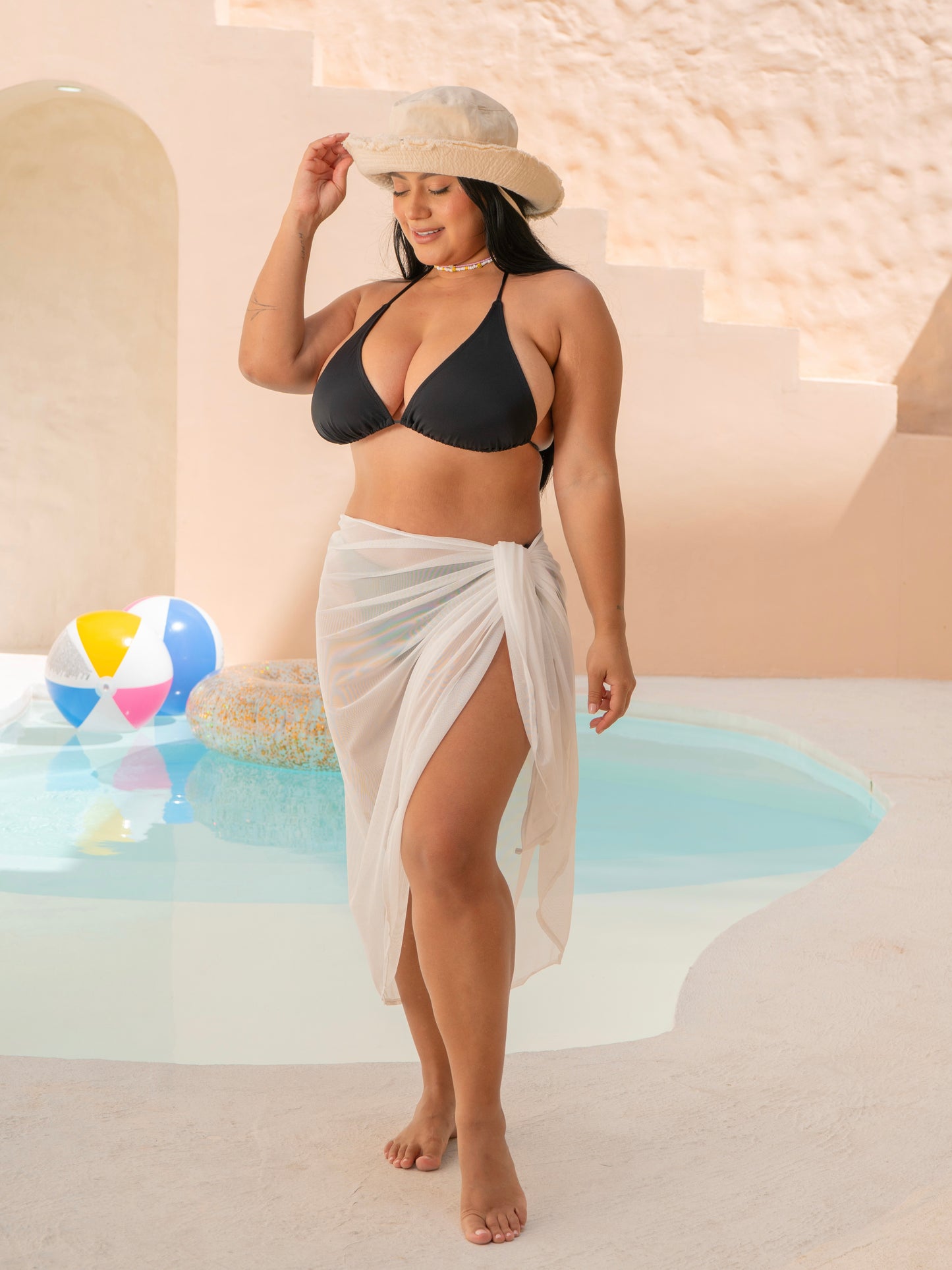 Bikini Negro Mujer Alma Libre – Top Triángulo y Panty Ajustable