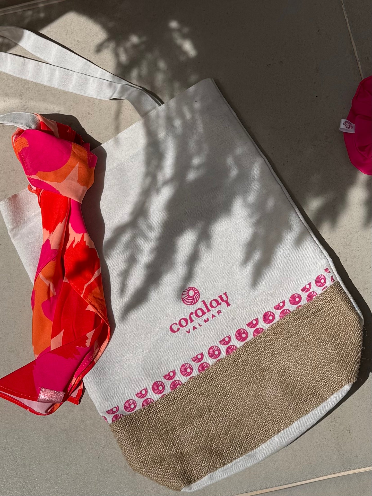 Tote Bag Coralay Valmar – Bolsa de Playa en Lino y Yute Natural