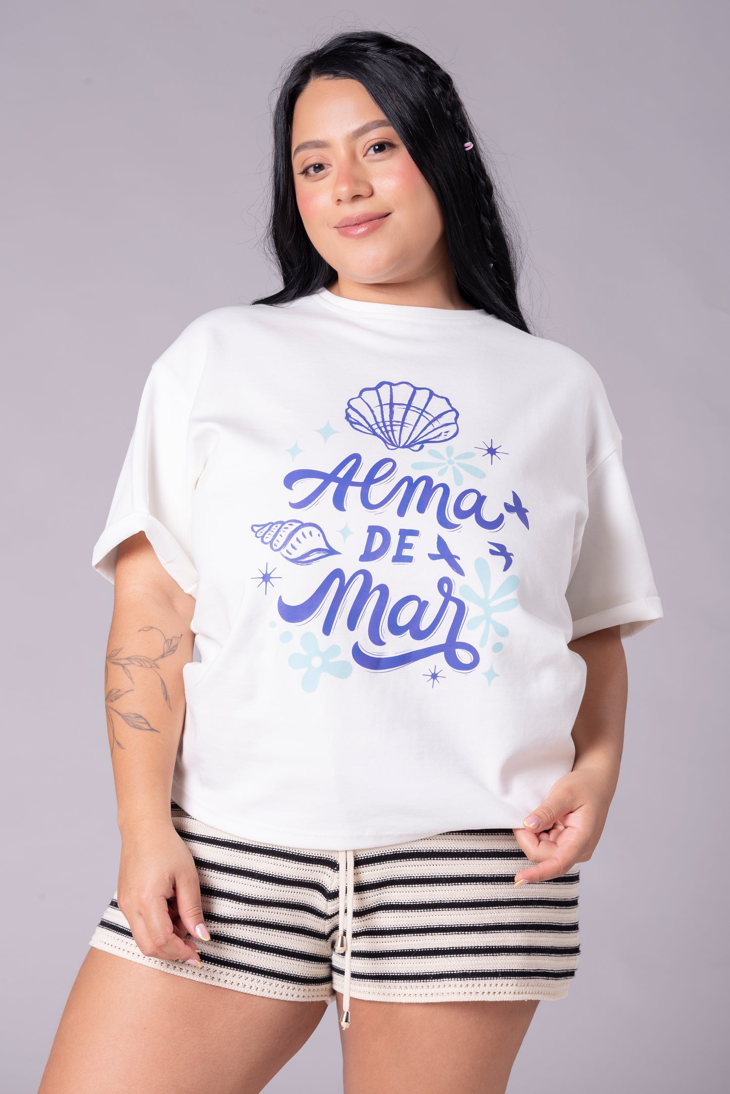 Camiseta Alma de Mar – Diseño Marino en Azul para Mujer